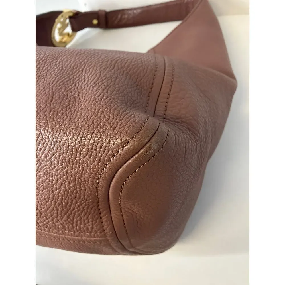 Michael Kors, large mauve leather shoulder bag